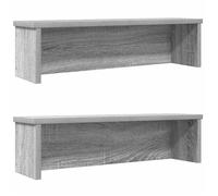 VidaXL Étagères de cuisine empilables 2 pcs sonoma gris 50x15x16 cm, étagère de rangement de cuisine, organiseur d'armoires 860492