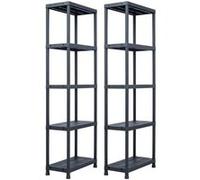 2x Étagère de Rangement Noi 60x30x180cm Plastique Meuble de Rangement vidaXL