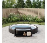 vidaXL Étagères de rangement 2 pcs noir résine tressée