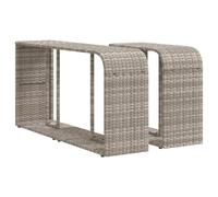 vidaXL Étagères de rangement 2 pcs gris clair en résine tressée