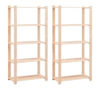 vidaXL Étagères de rangement à 5 niveaux 2 pcs 80x38x170 cm 250 kg