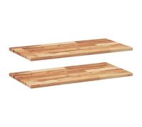 vidaXL Étagères flottantes 2 pcs 100x40x2 cm Acacia Massif à l'huile, étagère Murale, Planche d'étagère, étagère Murale de Salle de Bain