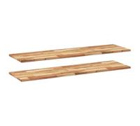 Vidaxl Étagères Flottantes 2 Pcs 160x40x2 Cm Acacia Massif À L'huile Marron