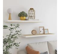 vidaXL Étagères flottantes 2 pcs Chêne et blanc 90x23,5x3,8 cm MDF