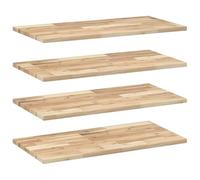 vidaXL Étagères flottantes 4 pcs 100x40x2 cm Acacia Massif Non traité, étagère Murale, Planche d'étagère, étagère Murale de Salle de Bain