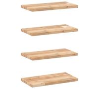vidaXL Étagères flottantes 4 pcs 40x20x2 cm Acacia Massif Non traité, étagère Murale, Planche d'étagère, étagère Murale de Salle de Bain