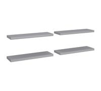 vidaXL Étagères flottantes 4 pcs. Gris 80x23,5x3,8 cm MDF