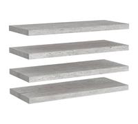 vidaXL Étagères flottantes 4 pcs. Gris béton 80x23,5x3,8 cm MDF