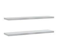 vidaXL Étagères murales 2 pcs 100×23,5×3 cm argenté en acier inoxydable, étagères flottantes (30280)