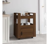 vidaXL Wandschappen 2 st 100x24x35 cm massief acaciahout en staal 338457 Brun G