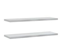 vidaXL Étagères murales 2 pcs 100x30x3 cm acier inoxydable argenté