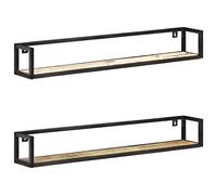 vidaXL Étagères murales flottantes suspendues 2x 120 cm Bois de récupération massif