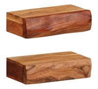 Vidaxl Étagères Murales 2 Pcs 30x17x8 Cm Bois Massif D'acacia