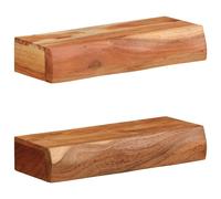 Vidaxl Étagères Murales 2 Pcs 40x17x8 Cm Bois Massif D'acacia