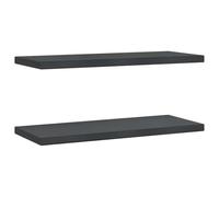 Vidaxl Étagères Murales 2 Pcs 75x30x3 Cm Noir Acier Inoxydable Noir