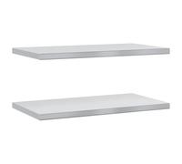 vidaXL Étagères murales 2 pcs 75x40x3 cm acier inoxydable argenté