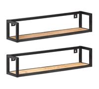vidaXL Étagères murales 2 pcs 80 cm Bois de manguier brut