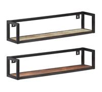 vidaXL Étagères murales 2 pcs 80 cm Bois de récupération massif