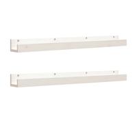 vidaXL Étagères murales 2 pcs Blanc 110x12x9 cm Bois de pin massif
