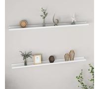 Vidaxl Étagères Murales 2 Pcs Blanc 115x9x3 Cm Blanc