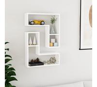 Vidaxl Étagères Murales 2 Pcs Blanc 50x15x50 Cm Bois D'ingénierie Blanc