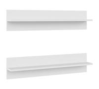 Vidaxl Etagères Murales 2 Pcs Blanc 80x11,5x18 Cm Aggloméré Blanc