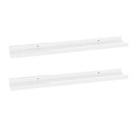 vidaXL Étagères murales 2 pcs Blanc brillant 60x9x3 cm