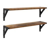 vidaXL Étagères Murales 2 pcs Bois Ancien 60 x 15 x 15,5 cm