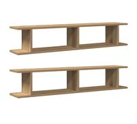 vidaXL Étagères murales 2 pcs chêne Artisanal 105x18x20 cm, étagère Flottante, étagère de buanderie, étagère pour CD, étagère Murale d'exposition