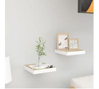 vidaXL Étagères murales 2 pcs Chêne et blanc 23x23 5x3 8 cm MDF