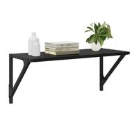 Étagères murales en bois d'ingénierie - vidaXL - Chêne noir - 60x25x25,5 cm - Montage mural - 2 pièces - Cadre en métal