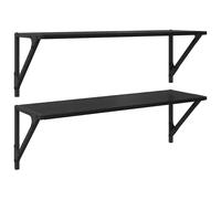 vidaXL Étagères Murales 2 pcs Chêne noir 80 x 25 x 25,5 cm