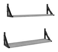 vidaXL Étagères murales 2 pcs. Gris Sonoma 60x15x15,5 cm
