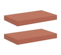 vidaXL Étagères Murales 2 pcs Rouge 40 x 23,5 x 4 cm Bois d'ingénierie