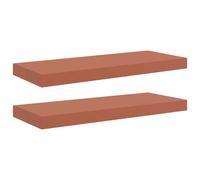 vidaXL Étagères Murales 2 pcs Rouge 60 x 23,5 x 4 cm Bois d'ingénierie