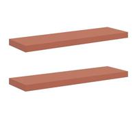 vidaXL Étagères Murales 2 pcs Rouge 80 x 23,5 x 4 cm Bois d'ingénierie