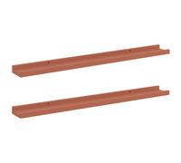 vidaXL Étagère Murale 2 pcs Rouge 80 x 9 x 3 cm Bois d'ingénierie, Salle de séjour, Design rectangulaire, Fonctionnalités Modernes, Matériaux durables, Configuration modulaire, Idéal pour des espaces