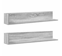 vidaXL Étagères murales 2 pièces Sonoma gris – 100×16,5×16,5 cm – Flottantes