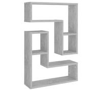 vidaXL Étagères Murales 2 pcs, Supports Suspendus, Tablettes Flottantes, Meubles de Salon Salle de Séjour Maison, Gris Béton Bois d'Ingénierie