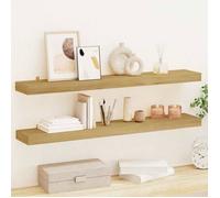 vidaXL Étagères Murales 2 pcs, Tablettes avec Rangement Suspendues, Meubles de Salon Chambre à Coucher, 90x15x4 cm 340756