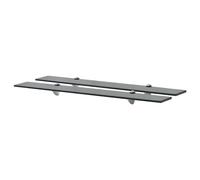 vidaXL Schappen zwevend 2 st 80x20 cm 8 mm glas3051531 Noir G