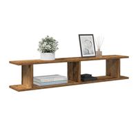 Vidaxl Étagères Murales 2 Pcs Vieux Bois 105x18x20cm Bois D'ingénierie Marron