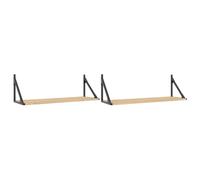 vidaXL Étagères murales 2 pièces Chêne Sonoma 80x25x25,5 cm Multicolore