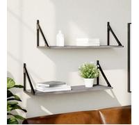 Étagères Murales Suspendues Rangement 2pcs Chêne Sonoma Bois Ingénierie vidaXL