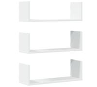 vidaXL Étagères murales 3 pcs Blanc 58x18x18 cm Bois d'ingénierie