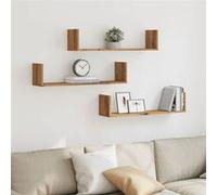 vidaXL Étagères murales 3 pcs chêne artisanal bois d'ingénierie