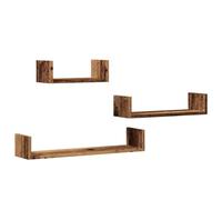 vidaXL Étagères murales – Bois d'ingénierie Vieux bois, étagères flottantes – 3 pcs