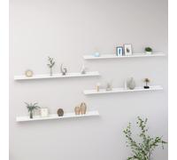 Vidaxl Étagères Murales 4 Pcs Blanc 115x9x3 Cm Blanc