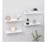 vidaXL Étagères murales 4 pcs Blanc 40x9x3 cm