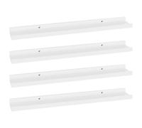 vidaXL Étagères murales flottantes Lot de 4 Blanc 60x9x3 cm